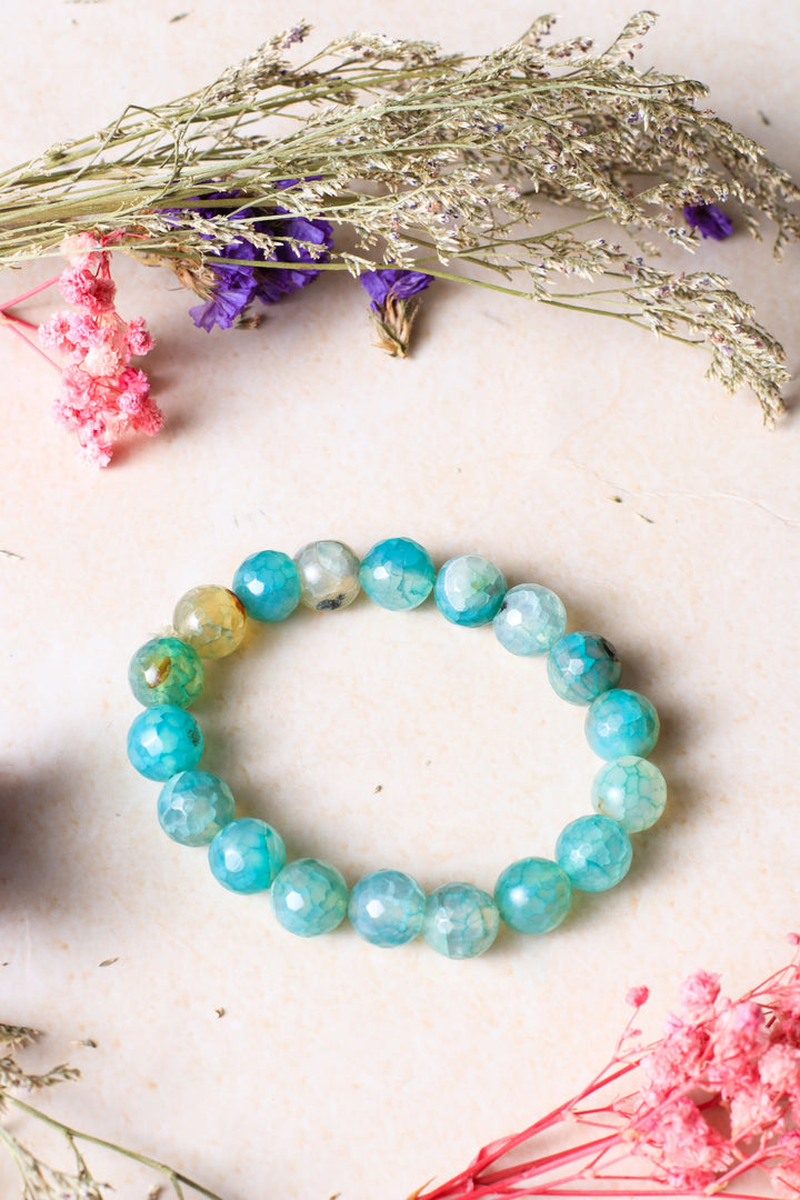 Studio Vaidik Aqua Blue Fire Agate Bracelet