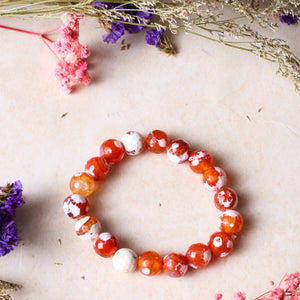 Studio Vaidik Orange Fire Agate Bracelet