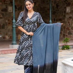Raghavi rayon kurta-palazzo set