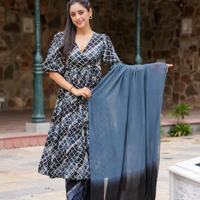 Raghavi rayon kurta-palazzo set