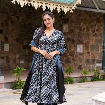 Raghavi rayon kurta-palazzo set