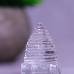 Sphatik Shree Yantra made By Real Crystal
