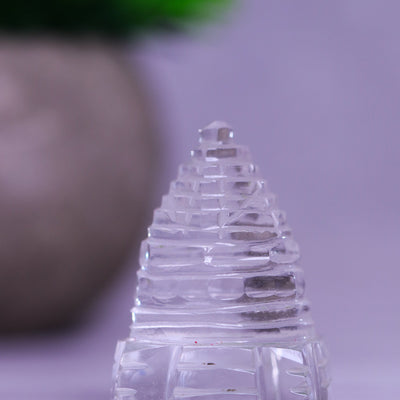 Sphatik Shree Yantra made By Real Crystal