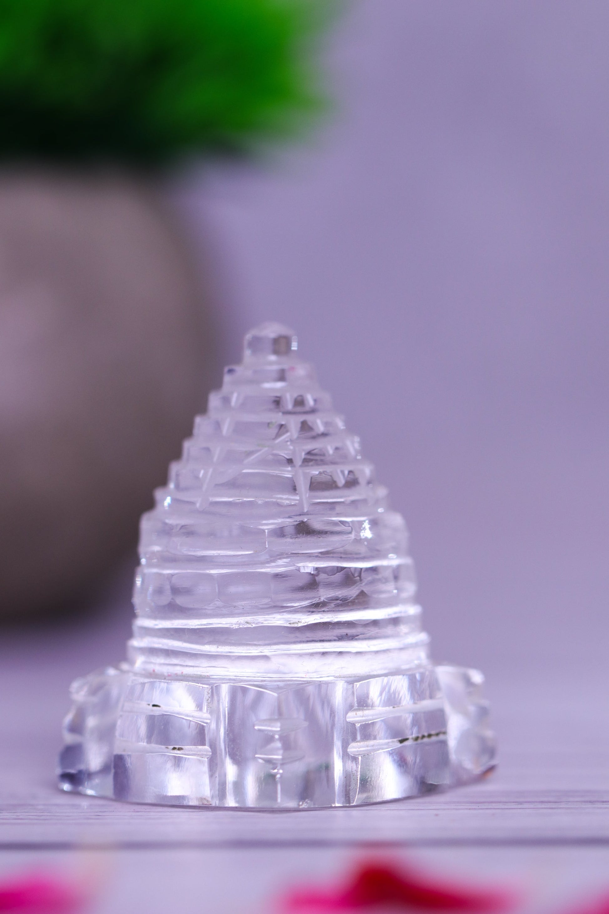 Sphatik Shree Yantra made By Real Crystal
