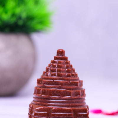 Sunstone Shree Yantra on Ashtalakshmi made by Real Crystal