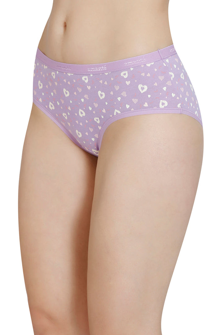 Printed Mid Rise Hipster Panty (Pack of 3)