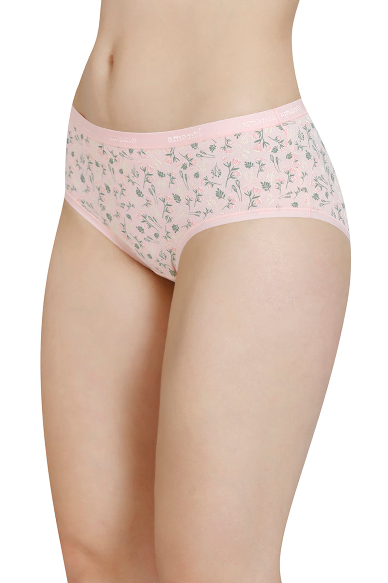 Printed Mid Rise Hipster Panty (Pack of 3)