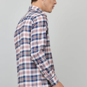 Darnandstitch Contrast Printed Checkered Shirt