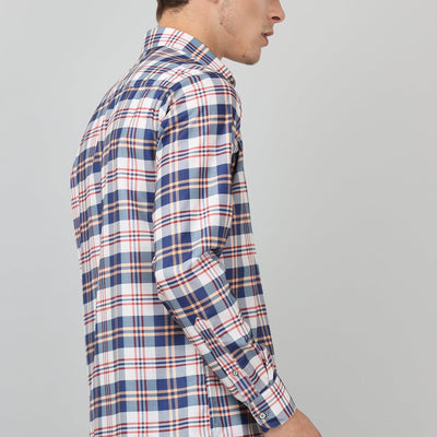 Darnandstitch Contrast Printed Checkered Shirt