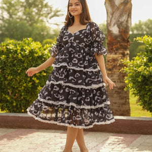 SAGE GREY GEORGETTE DRESS
