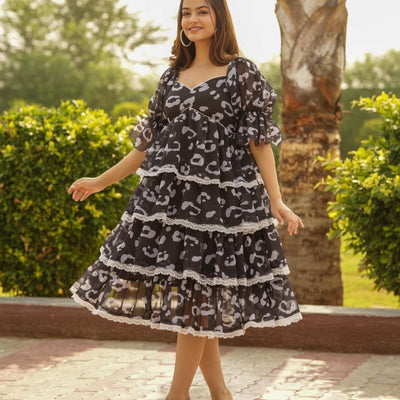 SAGE GREY GEORGETTE DRESS