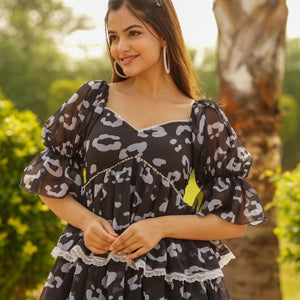 SAGE GREY GEORGETTE DRESS