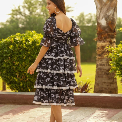 SAGE GREY GEORGETTE DRESS