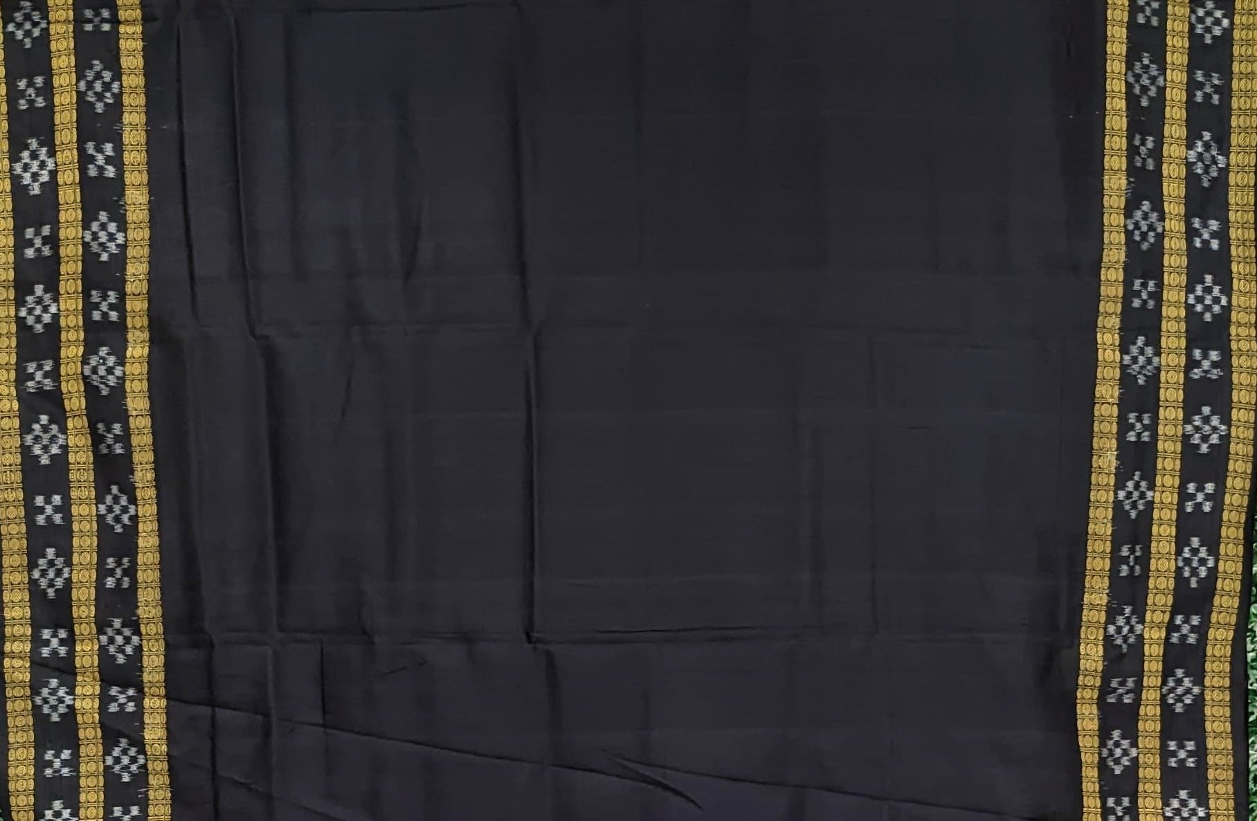 Navy Blue Butta design Odisha Ikat Khandua Silk Saree