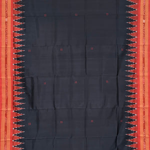 Black Butta design Odisha Ikat Khandua Silk Saree