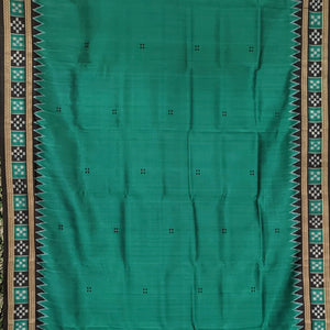 Blue Butta Design Odisha Ikat Khandua Silk Saree