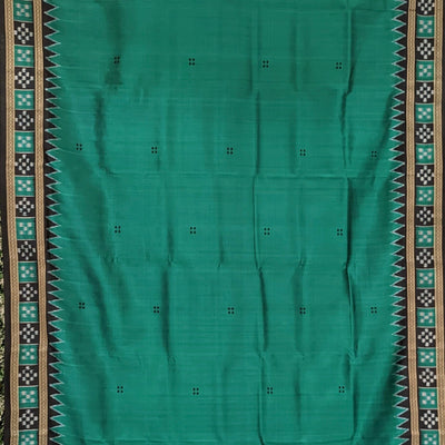 Blue Butta Design Odisha Ikat Khandua Silk Saree