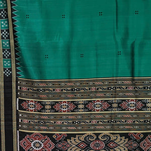 Blue Butta Design Odisha Ikat Khandua Silk Saree