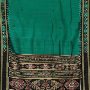 Blue Butta Design Odisha Ikat Khandua Silk Saree