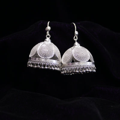 Silver Filigree Jhumkas