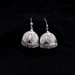 Silver Filigree Jhumkas