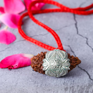 Studio Vaidik 1 mukhi Natural Rudraksha with silver cap