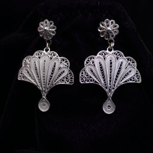 Tree Shape Silver Filigree Earring