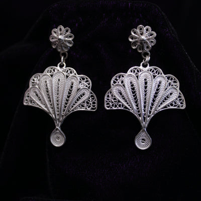 Tree Shape Silver Filigree Earring