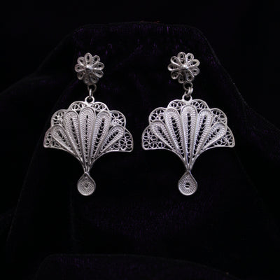 Tree Shape Silver Filigree Earring