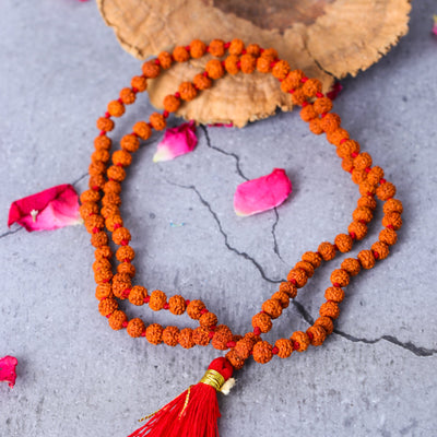 Chaitanya 5 mukhi rudraksha mala- 4mm Beads