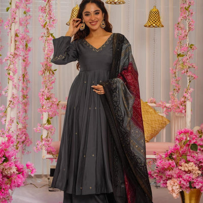 Smoky Grace muslin Suit Set