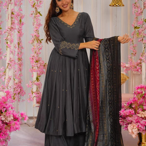 Smoky Grace muslin Suit Set
