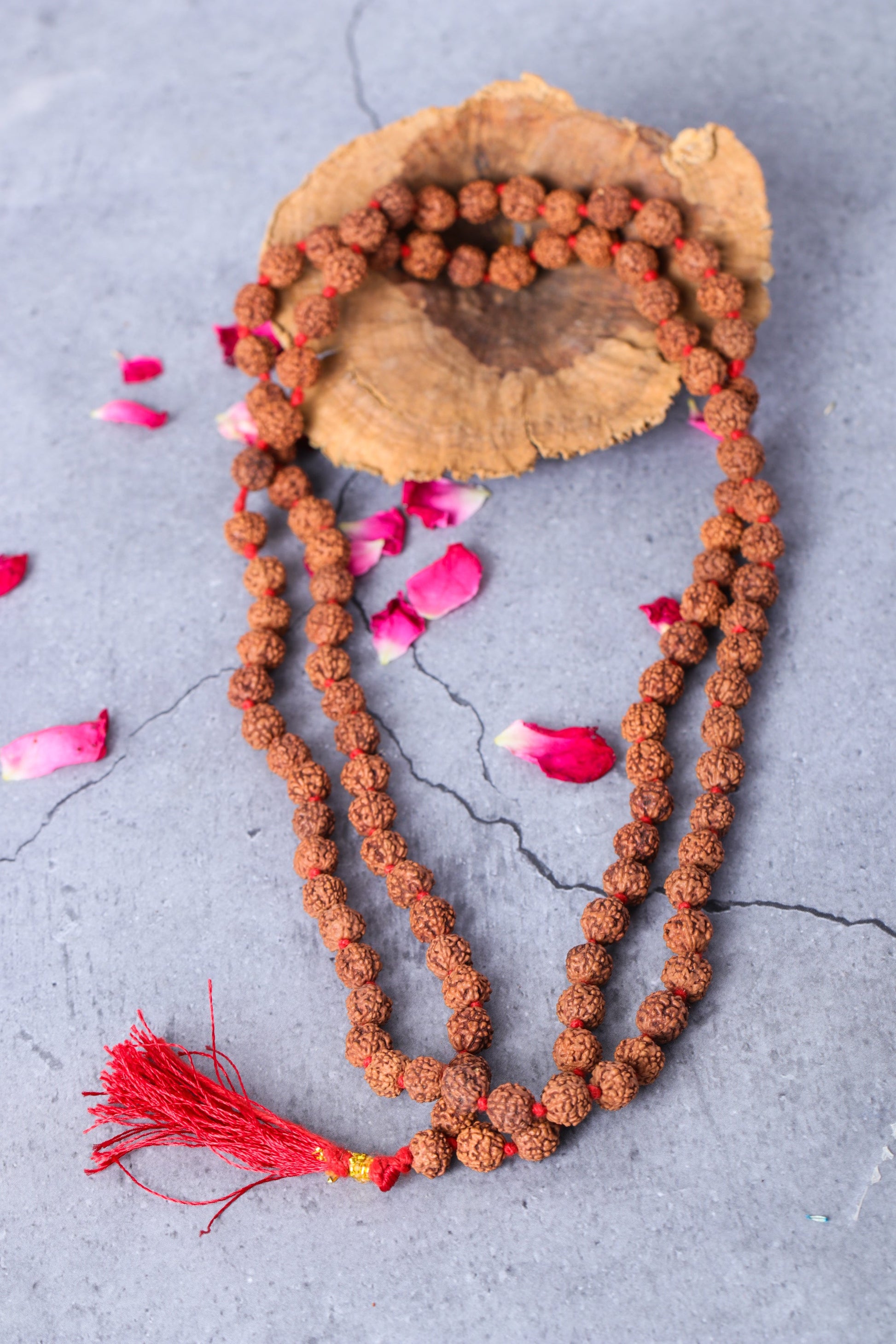 Chaitanya 5 mukhi Rudraksha Mala- 8 mm beads