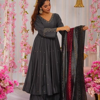 Smoky Grace muslin Suit Set