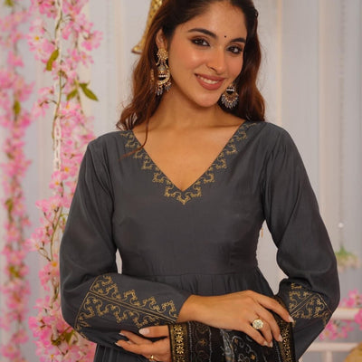 Smoky Grace muslin Suit Set