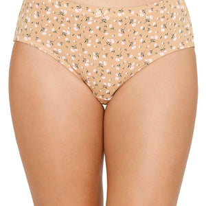 Inner Elastic Printed Mid Rise Hipster Panty (Pack of 3)