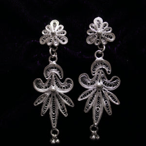 Dancing Tree Silver Filigree Earring
