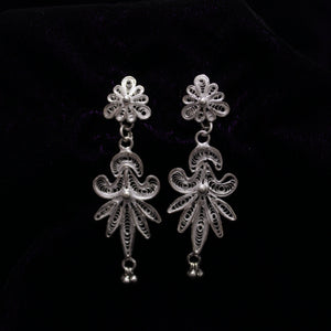 Dancing Tree Silver Filigree Earring