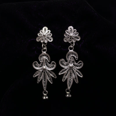 Dancing Tree Silver Filigree Earring