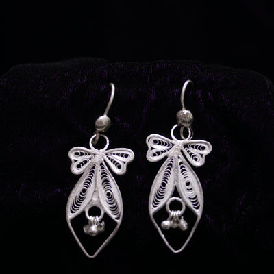 Mayurpankhi Silver Filigree Earrings