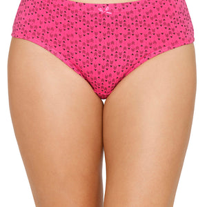Inner Elastic Printed Mid Rise Hipster Panty (Pack of 3)