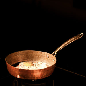 Copper Frypan (Frying Pan) with Brass Handle