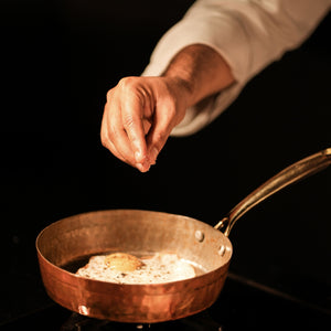 Copper Frypan (Frying Pan) with Brass Handle