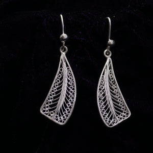 Designed Silver Filigree Earrings