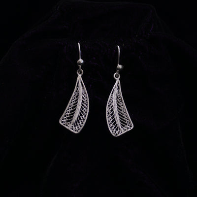 Designed Silver Filigree Earrings