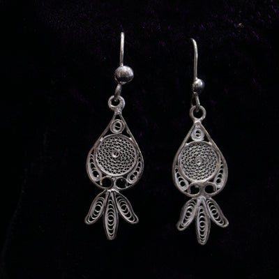 Kalas Designed Silver Filigree Earrings
