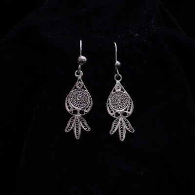 Kalas Designed Silver Filigree Earrings