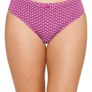 Inner Elastic Printed Mid Rise Bikini Panty (Pack of 3)