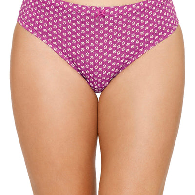 Inner Elastic Printed Mid Rise Bikini Panty (Pack of 3)