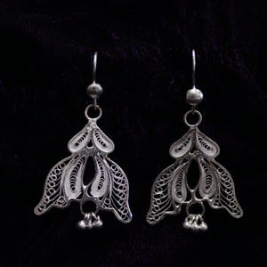 Lotus Silver Filigree Earring